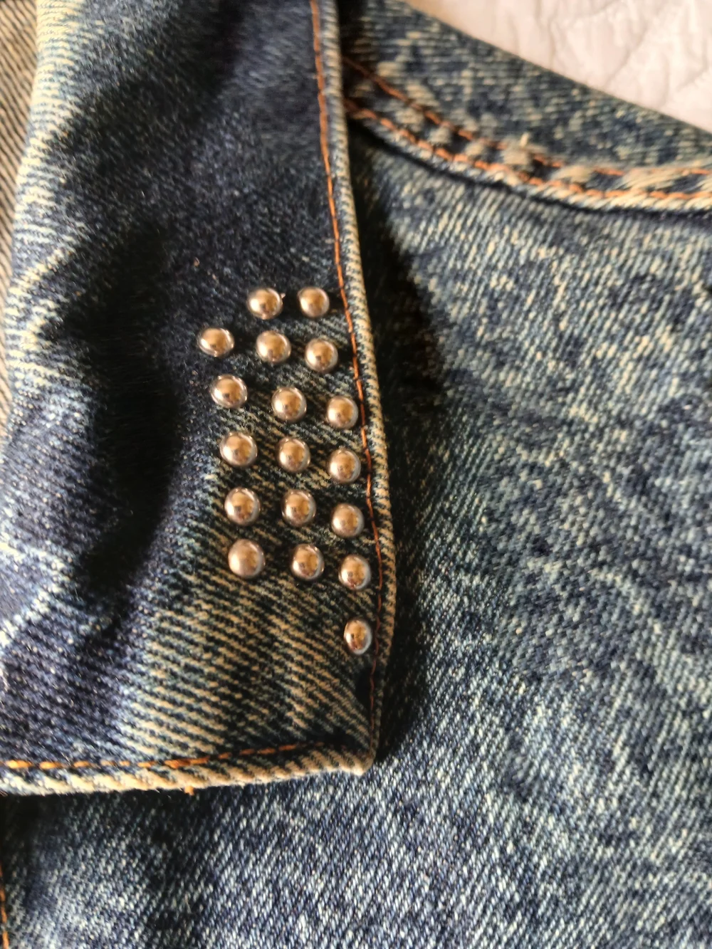 ☆Customized Vintage Levi's Distressed Blue Denim Aerosmith Jacket With Patches♤ - Picture 6 of 8